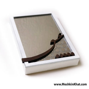 Love mirror, Persian Shikaste style Ishq "Eshgh" word on a framed mirror, great for wall hanging or table top. Persian Farsi Gift